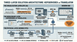 KEPServerEX OPC UA Bridge for Modbus RTU Pumps
